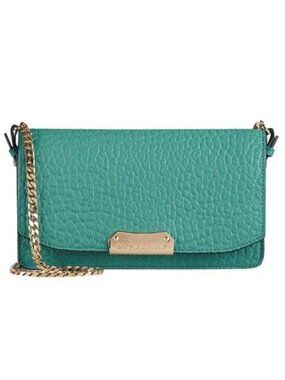 Burberry Turquoise Leather Madison Wallet on Chain